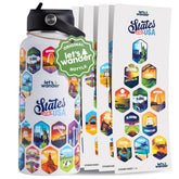 Botella LET'S WANDER con 50 estados para acompañarte en cada viaje.