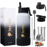 Lexlion botella infusor 32 onzas, vista frontal, ideal para té al aire libre