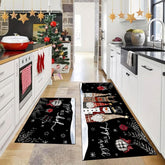 Alfombra LHLJOYU para cocina con gnomos negros, ideal para decorar la entrada.