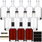 Liengoron botellas de vidrio 375ml con corcho para conservar bebidas de forma hermética.