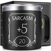 Taza Lifecapido DnD 14oz frente, diseño duradero para casa u oficina.