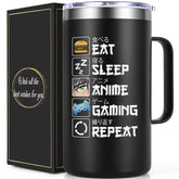 Taza Lifecapido Anime, vista frontal, impresión HD vibrante, ideal para café diario.