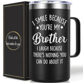 Taza termica Lifecapido 20oz frontal, regalo ideal para hermano.