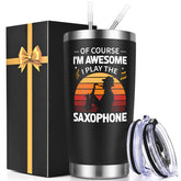 Lifecapido vaso termico saxofonista: mantiene bebida a temperatura ideal.