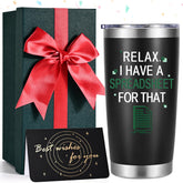 Vaso térmico Lifecapido con mensaje hoja de cálculo, regalo práctico y divertido para la oficina.