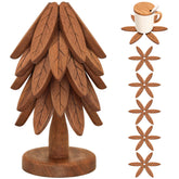LIFETOWE Trivet Arbol Madera Set protege superficies y añade calidez natural.