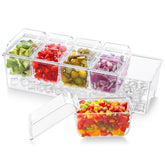 Lifewit Organizador de condimentos con cinco compartimentos de 20oz para servir.