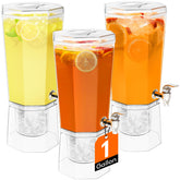 Lifewit dispensador de 1 galón, transparente, ideal para limonadas en fiestas.