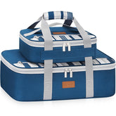 Lifewit Duo: portacazuelas aislado con dos compartimentos para transportar comidas calientes o frías.