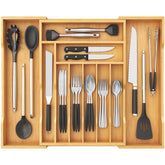 Organizador Lifewit de cubiertos en cajón con extensión ajustable para ordenar tenedores y cuchillos