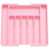Organizador Lifewit para cubiertos con diseño retráctil, mantiene cajón ordenado y accesible.