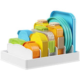 Organizador Lifewit con 7 compartimentos para tapas y platos, ahorro de espacio