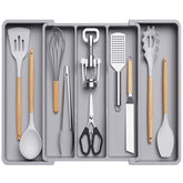 Lifewit organizador de utensilios con tres compartimentos para cajón ordenado.