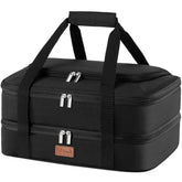 Lifewit porta-cazuela doble nivel para transporte seguro de comidas calientes o frías.