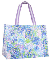 Lilly Pulitzer bolsa de mercado XL Shell de una fiesta, asas largas para llevar cómodamente.