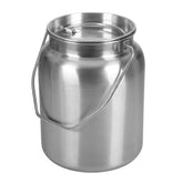 Jarra Lindy's en acero inoxidable 2 galones, vista frontal, ideal para servir leche en casa