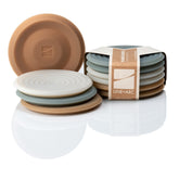 LINE+ARC Degrē Coasters XL sobre mesa protegen superficies con estilo.