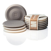 LINE+ARC Degrē posavasos en arenisca, set de 6 para proteger mesadas.