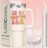 LiqCool vaso 40 oz crema para madrina, mantiene bebidas a temperatura.