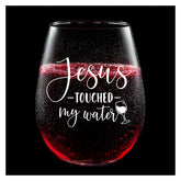 Vaso LITTLEBIGGER con la frase Jesús tocó mi agua, para uso diario.