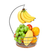 Livabber fruta-bowl-banano-colgante: soporte para plátanos y cesta de frutas, optimiza la encimera.