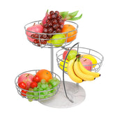 Livabber frutero triple niveles con banano colgante para almacenamiento organizado.