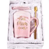 Livinges Best Mom Ever mug frontal, ideal para empezar el día con café