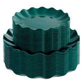 LIYH platos navidad verdes diez pulgadas, duraderos para fiestas