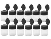 Botes ljdeals de especias 1 onza con tapas giratorias y perforaciones para dosificar
