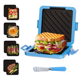 Lkicwah máquina de sándwich, vista frontal, lista para desayunos rápidos.