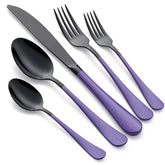 Set de cubiertos LKTDYMEG con mango azul lago para uso diario elegante en la mesa