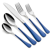 LKTDYMEG juego de cubiertos azul marino para 4, elegante en cualquier mesa.