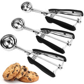 Cucharas LLESCA para galletas de tamaño pequeño, porciones precisas para hornear.