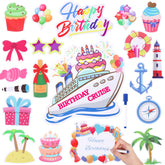 Imanes de puerta LNYSSQ 21 piezas para cumpleaños en crucero, decoración fácil