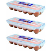Dispensador de huevos LOCK para 12 unidades, almacenamiento ordenado en la nevera.