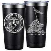 Vaso Loecuxe para el Cuerpo de Marines de EE. UU. 20 oz, ideal para regalo y bebidas.