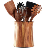 LOHONER porta-utensilios de madera con giro 360°, utensilios al alcance.