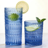 Loivttvv vasos vintage con nodulos acanalados, ideales para agua y cocteles.