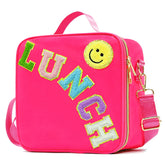 Lokfar bolsa de almuerzo rosa para mujer, diseño práctico y compacto para la escuela.