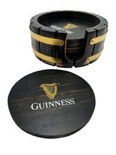 LORD'S ROCKS Guinness posavasos set de 6 con soporte de barril de madera