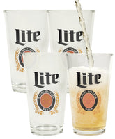 Vaso LORD'S ROCKS Miller Lite con logo auténtico para experiencia de degustación.