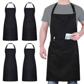 Delantal loteaf negro impermeable para cocinar protege la ropa.