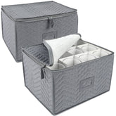 LotFancy estuche acolchado para copas protege 12 copas de vino.