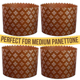 LOVARE panettone de papel con diseño floral para hornear y decorar.