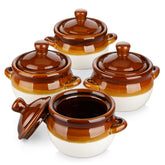 LOVECASA cazuela de sopa francesa 22 oz con tapa, apta para horno