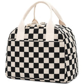 Bolsa LOVELYWIND aislada con cuadros negros mantiene la comida fresca durante la jornada.