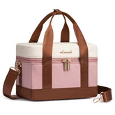 LOVEVOOK bolsa de almuerzo aislada rosa, vista frontal para comidas frescas y organizedas