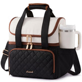 LOVEVOOK bolsa de almuerzo para mujer con apertura en U para acceso rápido.
