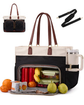 LOVEVOOK bolsa almuerzo para mujer con portátil de 15,6 pulgadas mantiene la temperatura y organiza.