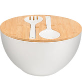 LOVYANXUE ensaladera grande con tapa frontal para servir ensaladas con estilo